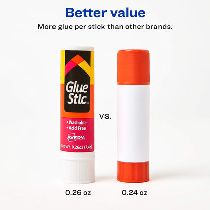 Avery White Glue Stick 3-Pack