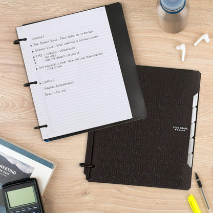 Five Star Flex Refillable Notebook – Black