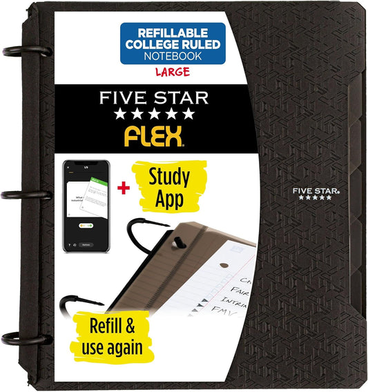 Five Star Flex Refillable Notebook – Black